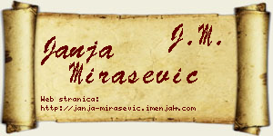 Janja Mirašević vizit kartica